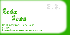 reka hepp business card